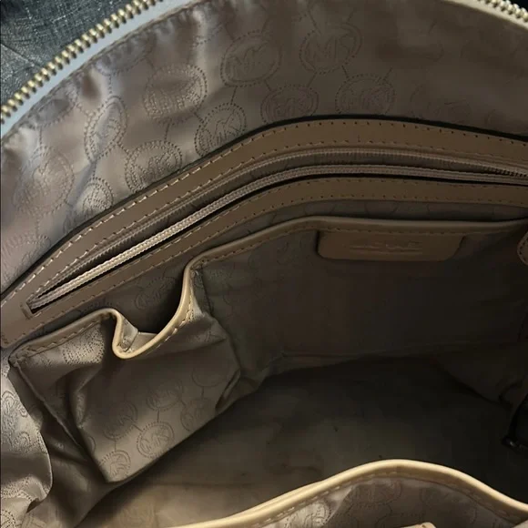 Michael Kors Beige Monogram Tote - Picture 5 of 7